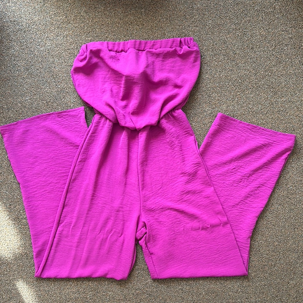NWT Women’s Pink Strapless Jumpsuit
